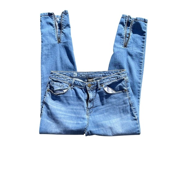 Women's Blue Jeans by Massimo size 10 w back ankle zippers - Picture 2 of 4